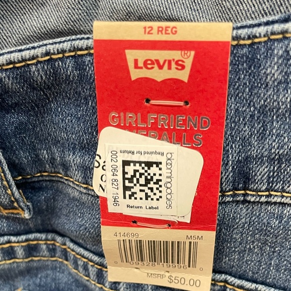Levi’s Girls Girlfriend Overalls Size 12 - Picture 12 of 13
